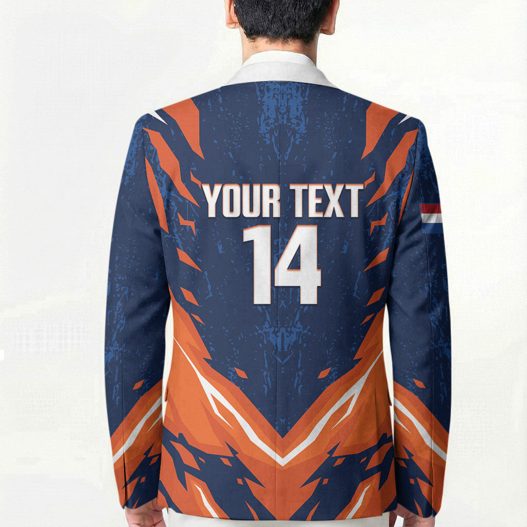 Custom Netherlands 2026 Football Blazer Go Oranje Majestic Lion