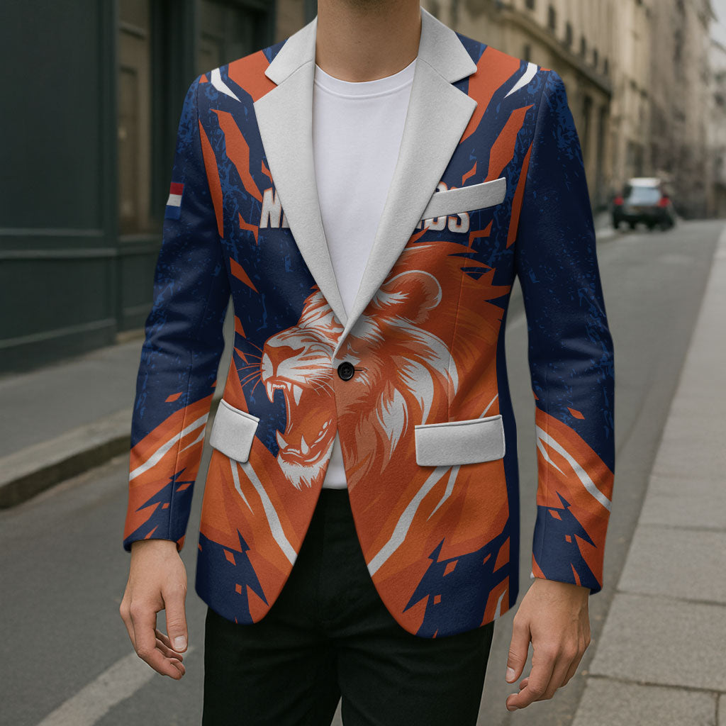 Custom Netherlands 2026 Football Blazer Go Oranje Majestic Lion