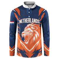 Custom Netherlands 2026 Football Button Sweatshirt Go Oranje Majestic Lion