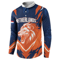 Custom Netherlands 2026 Football Button Sweatshirt Go Oranje Majestic Lion
