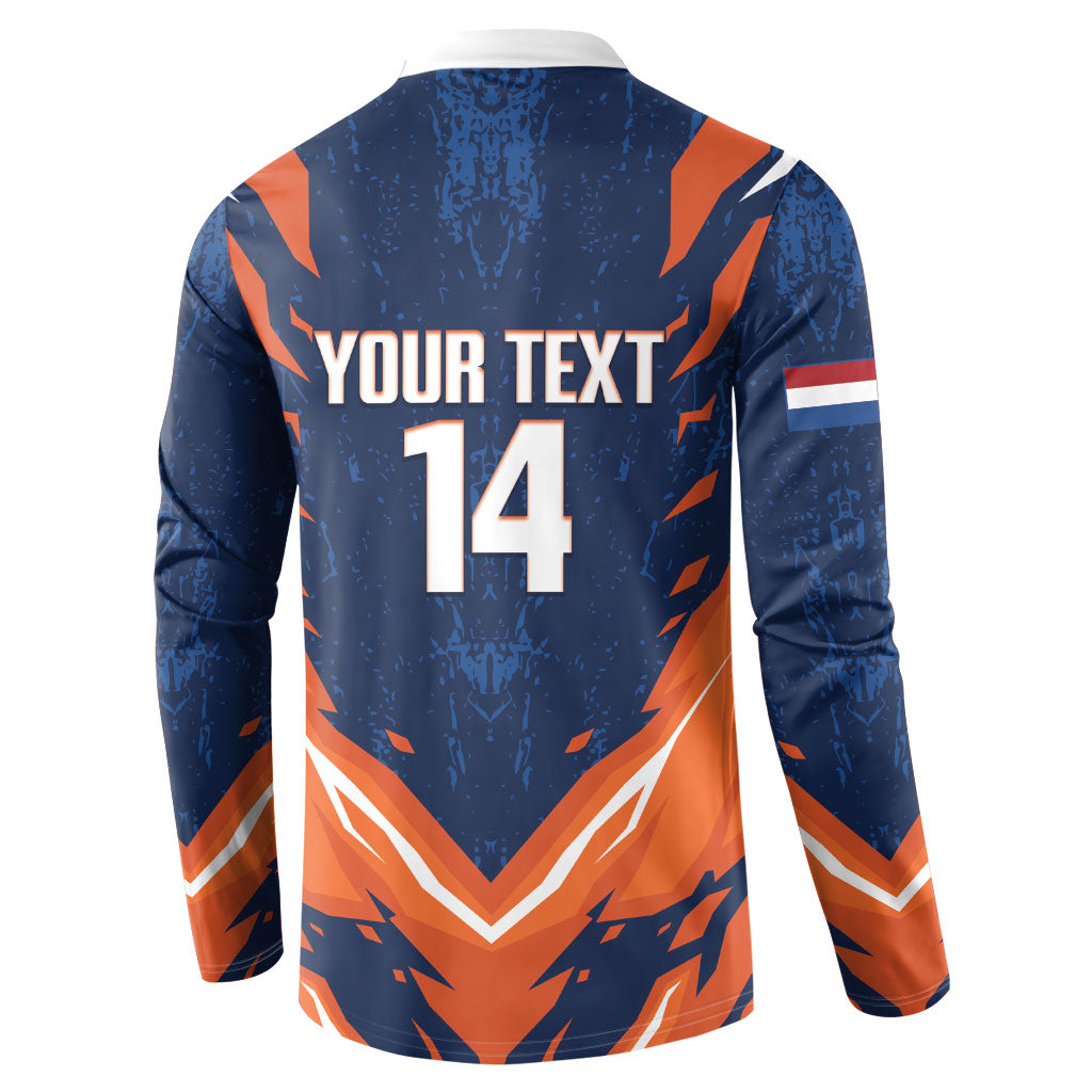 Custom Netherlands 2026 Football Button Sweatshirt Go Oranje Majestic Lion