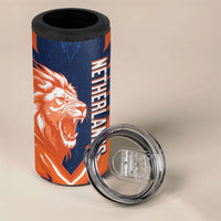 Custom Netherlands 2026 Football 4 in 1 Can Cooler Tumbler Go Oranje Majestic Lion