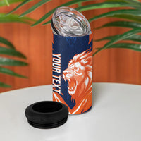 Custom Netherlands 2026 Football 4 in 1 Can Cooler Tumbler Go Oranje Majestic Lion