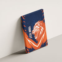 Custom Netherlands 2026 Football Canvas Wall Art Go Oranje Majestic Lion