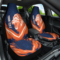Custom Netherlands 2026 Football Car Seat Cover Go Oranje Majestic Lion
