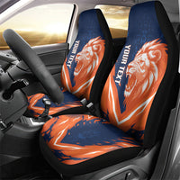 Custom Netherlands 2026 Football Car Seat Cover Go Oranje Majestic Lion