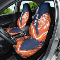 Custom Netherlands 2026 Football Car Seat Cover Go Oranje Majestic Lion