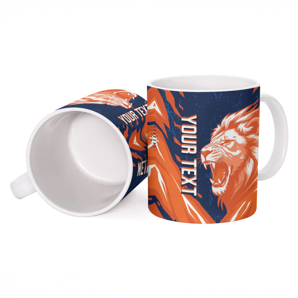 Custom Netherlands 2026 Football Ceramic Mug Go Oranje Majestic Lion