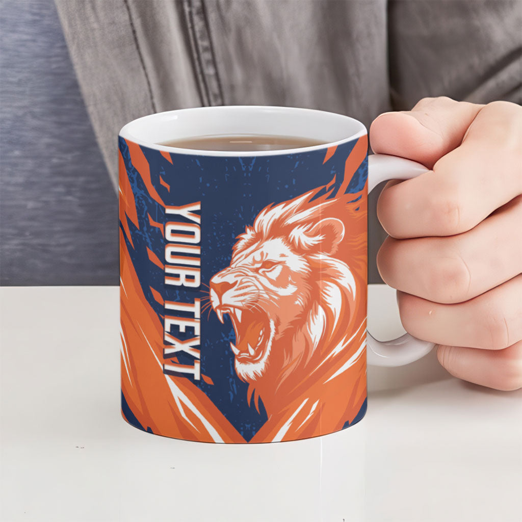 Custom Netherlands 2026 Football Ceramic Mug Go Oranje Majestic Lion