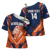 Custom Netherlands 2026 Football Cross Shoulder Shirt Go Oranje Majestic Lion