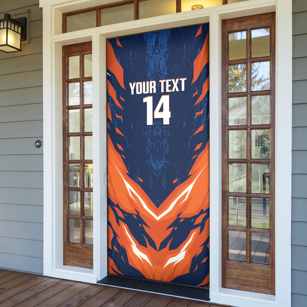 Custom Netherlands 2026 Football Door Cover Go Oranje Majestic Lion