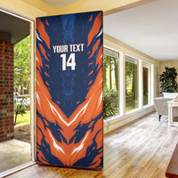 Custom Netherlands 2026 Football Door Cover Go Oranje Majestic Lion