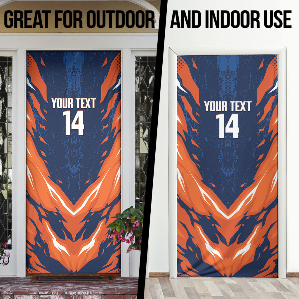 Custom Netherlands 2026 Football Door Cover Go Oranje Majestic Lion