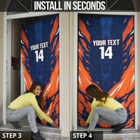 Custom Netherlands 2026 Football Door Cover Go Oranje Majestic Lion