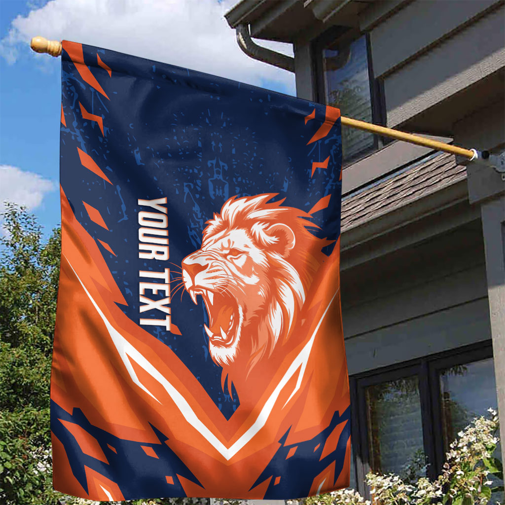 Custom Netherlands 2026 Football Garden Flag Go Oranje Majestic Lion