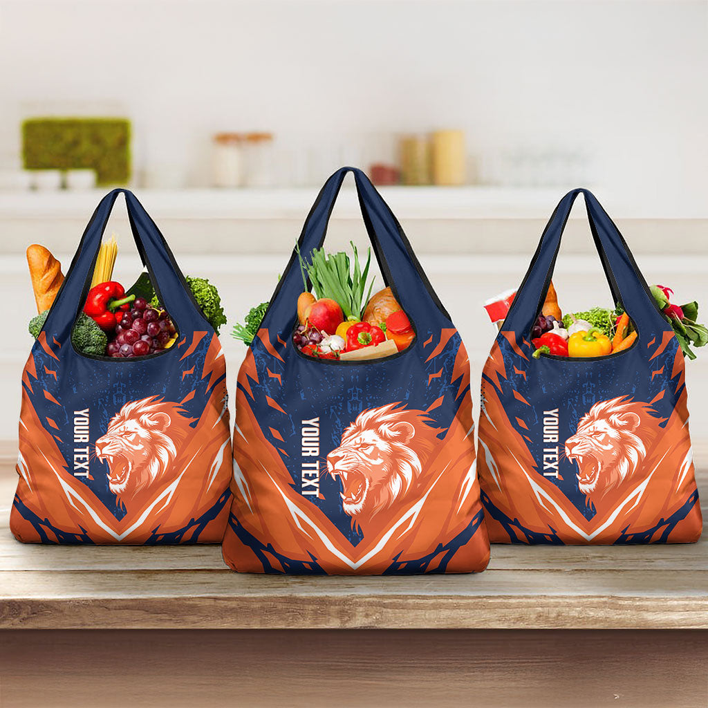 Custom Netherlands 2026 Football Grocery Bag Go Oranje Majestic Lion