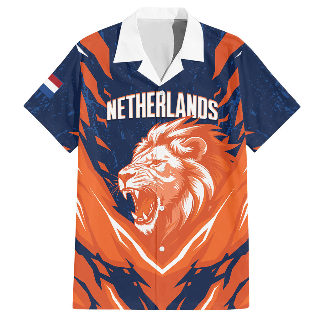 Custom Netherlands 2026 Football Hawaiian Shirt Go Oranje Majestic Lion