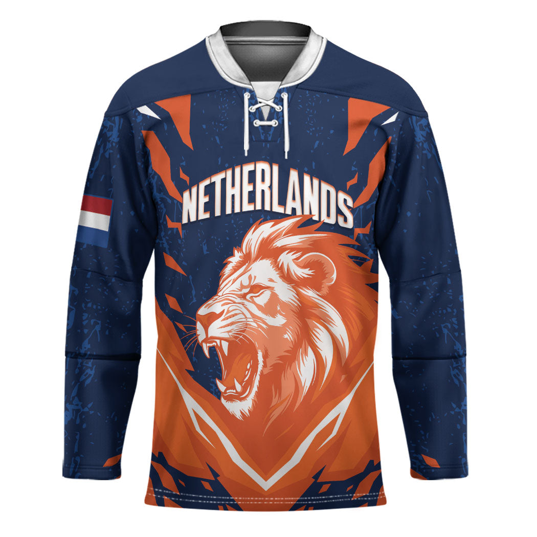 Custom Netherlands 2026 Football Hockey Jersey Go Oranje Majestic Lion