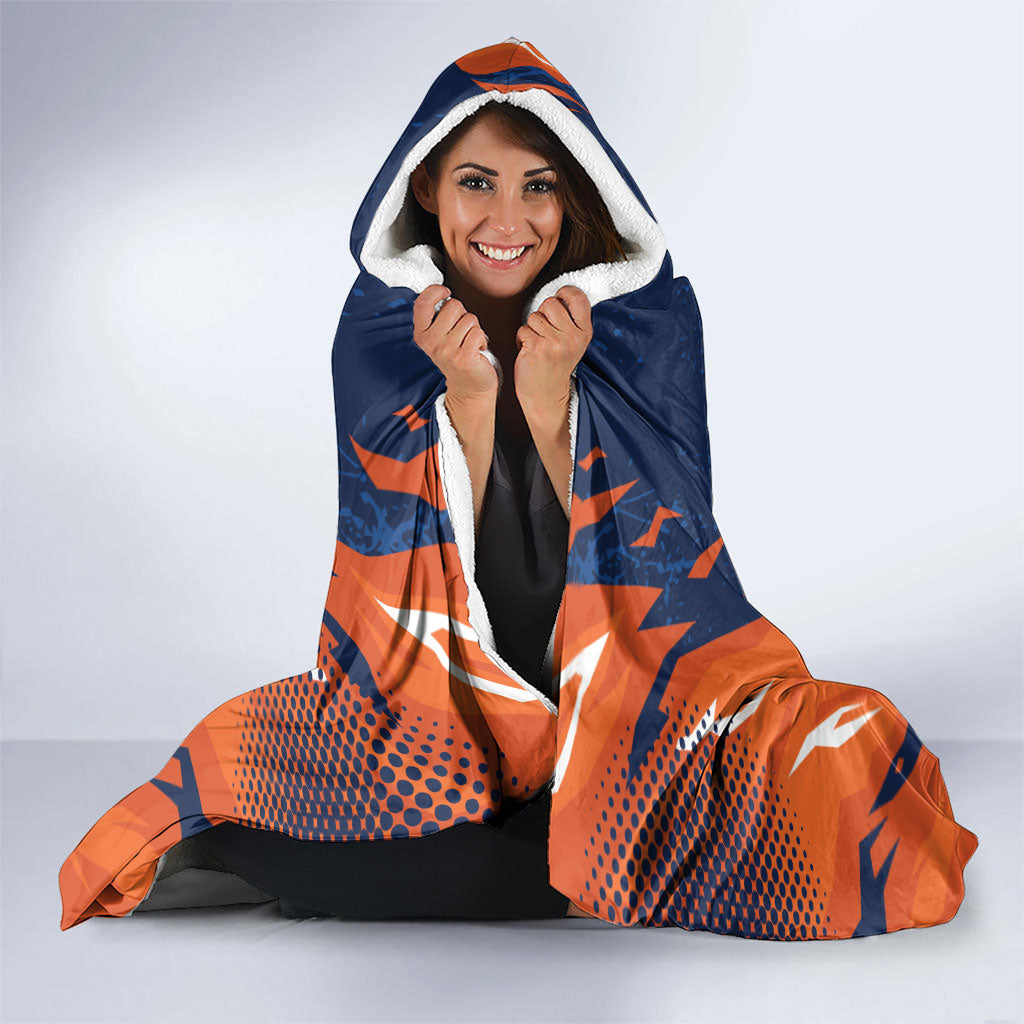 Custom Netherlands 2026 Football Hooded Blanket Go Oranje Majestic Lion