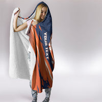 Custom Netherlands 2026 Football Hooded Blanket Go Oranje Majestic Lion