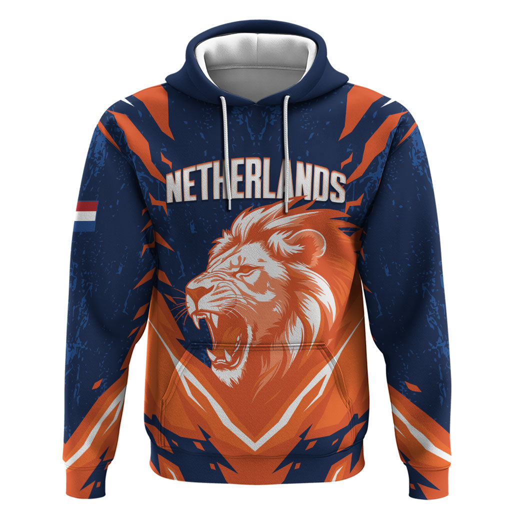 Custom Netherlands 2026 Football Hoodie Go Oranje Majestic Lion