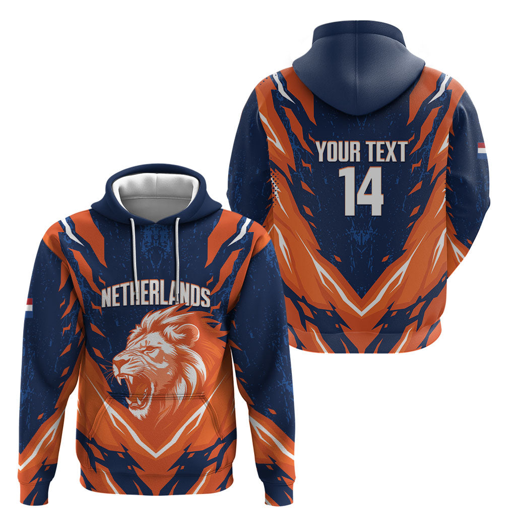 Custom Netherlands 2026 Football Hoodie Go Oranje Majestic Lion