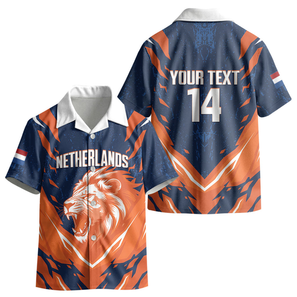 Custom Netherlands 2026 Football Kid Hawaiian Shirt Go Oranje Majestic Lion LT14