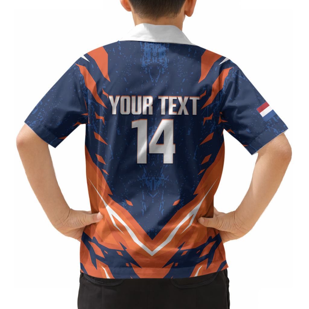 Custom Netherlands 2026 Football Kid Hawaiian Shirt Go Oranje Majestic Lion LT14