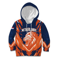 Custom Netherlands 2026 Football Kid Hoodie Go Oranje Majestic Lion