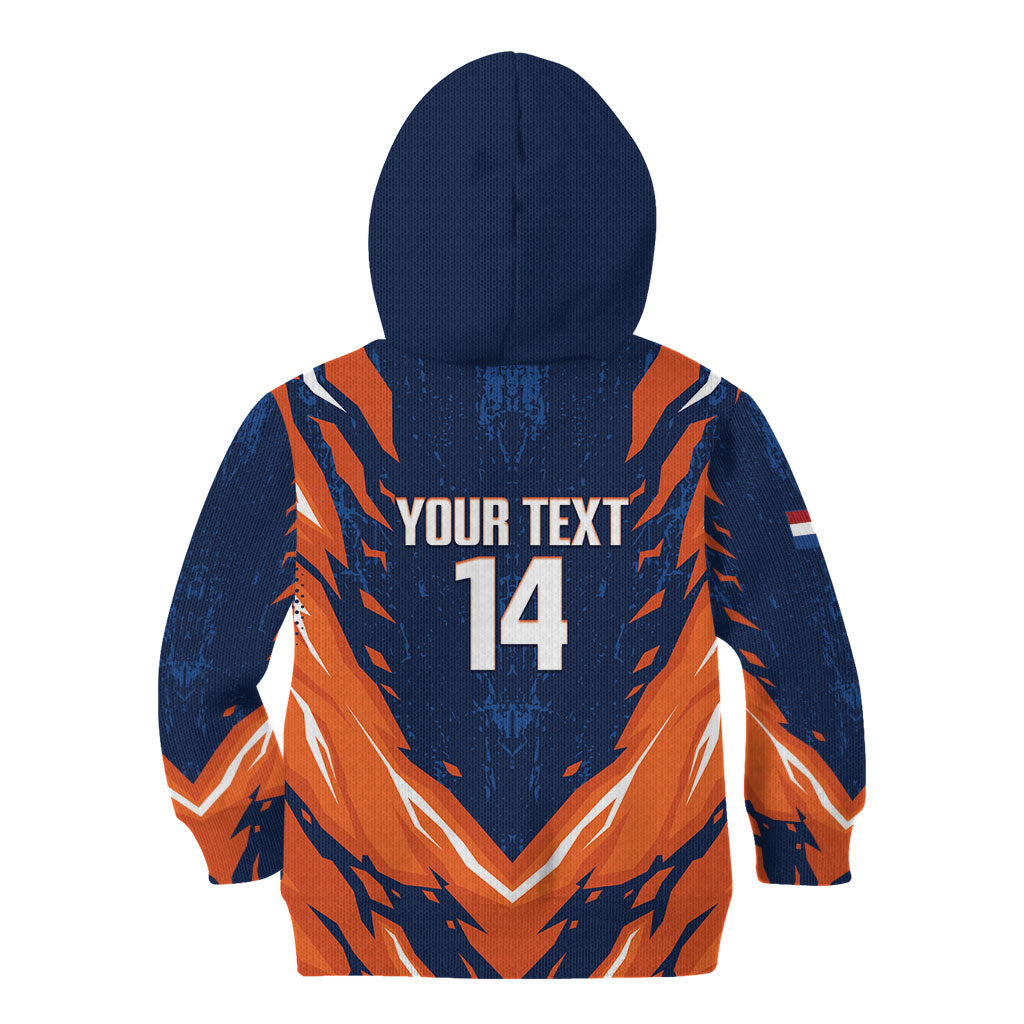 Custom Netherlands 2026 Football Kid Hoodie Go Oranje Majestic Lion