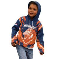 Custom Netherlands 2026 Football Kid Hoodie Go Oranje Majestic Lion