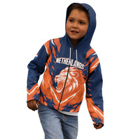 Custom Netherlands 2026 Football Kid Hoodie Go Oranje Majestic Lion