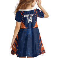 Custom Netherlands 2026 Football Kid Short Sleeve Dress Go Oranje Majestic Lion