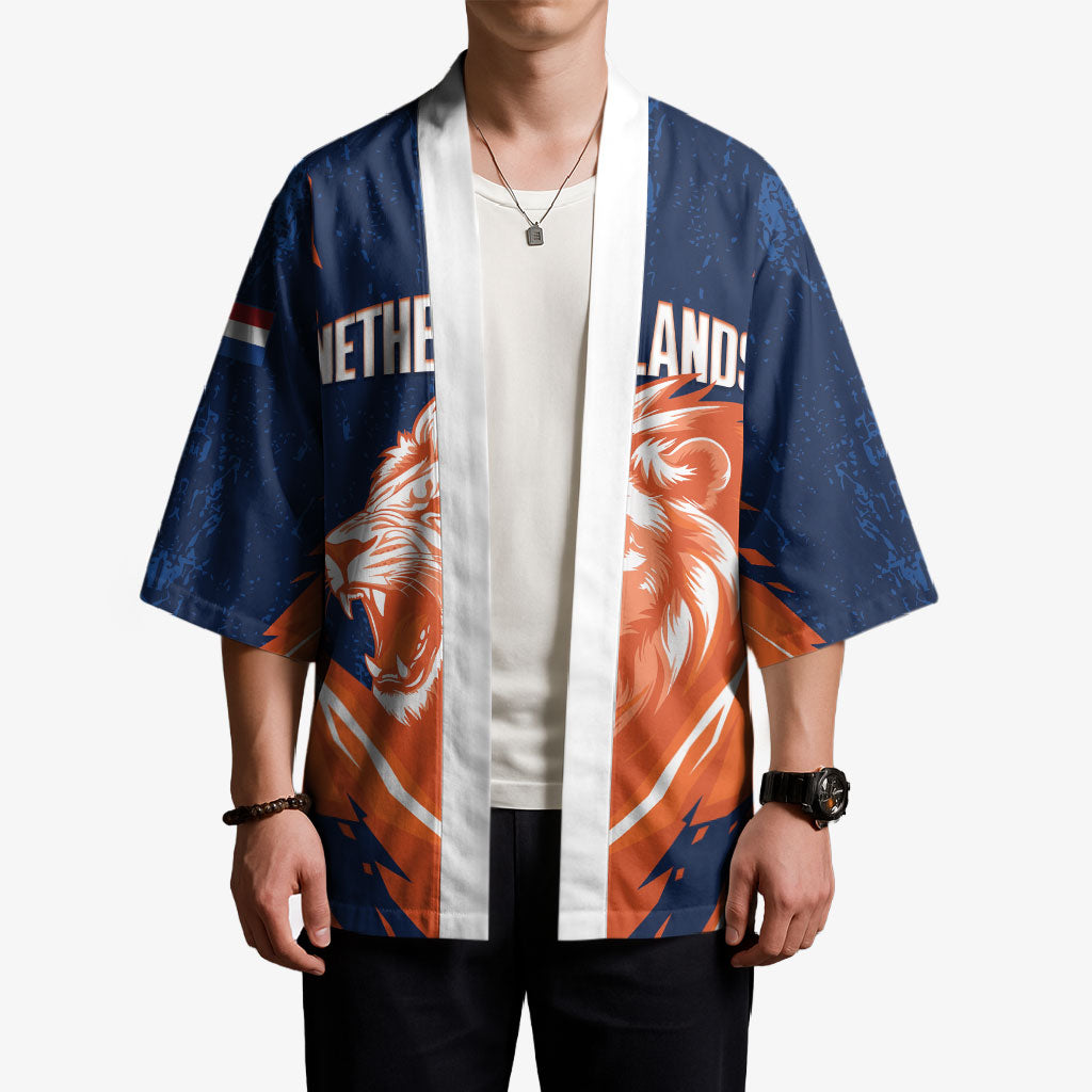 Custom Netherlands 2026 Football Kimono Go Oranje Majestic Lion