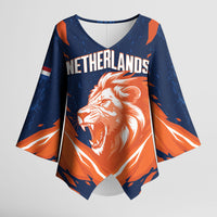 Custom Netherlands 2026 Football Kimono Sleeve Blouse Go Oranje Majestic Lion