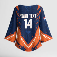 Custom Netherlands 2026 Football Kimono Sleeve Blouse Go Oranje Majestic Lion