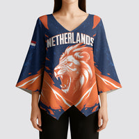 Custom Netherlands 2026 Football Kimono Sleeve Blouse Go Oranje Majestic Lion