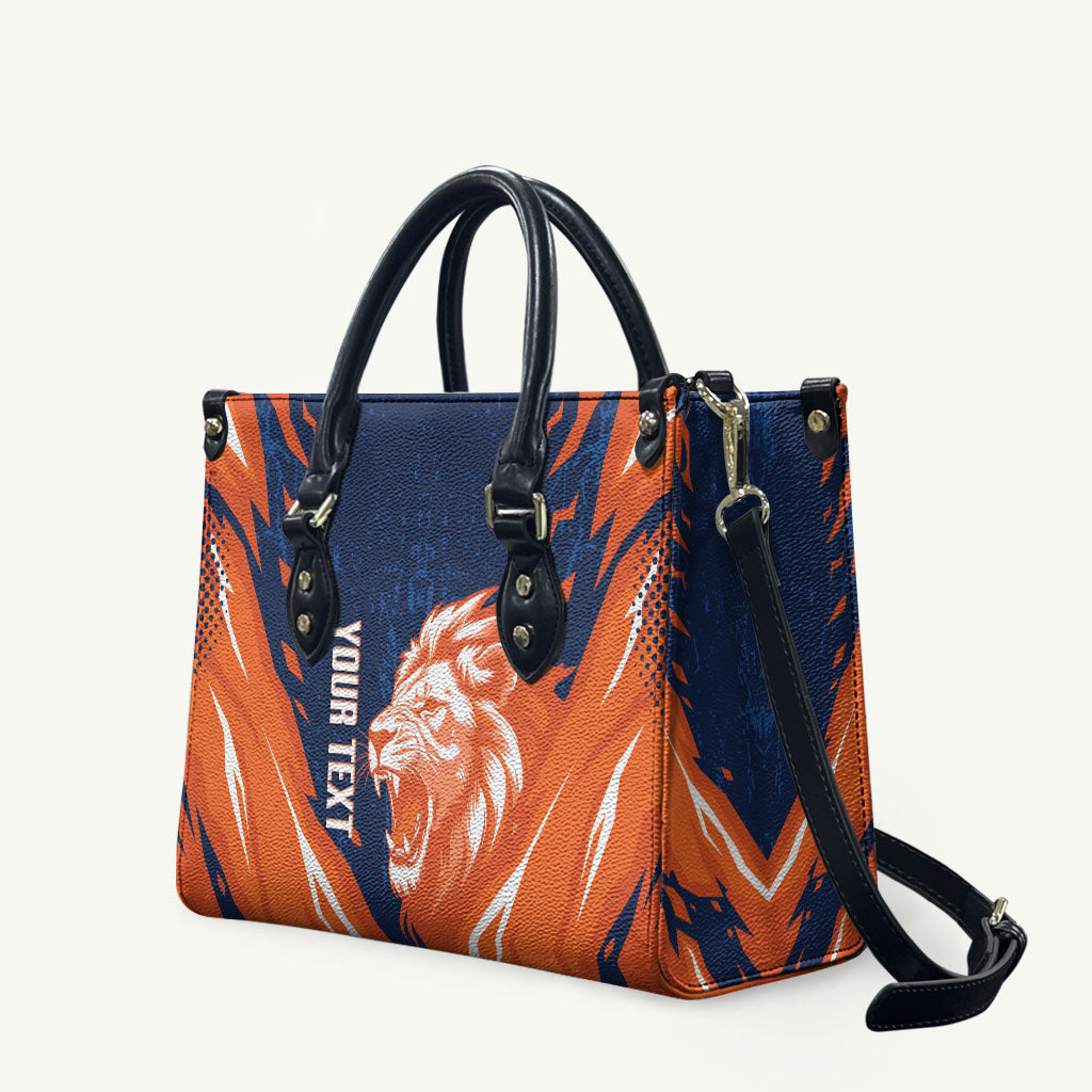 Custom Netherlands 2026 Football Leather Bag Go Oranje Majestic Lion