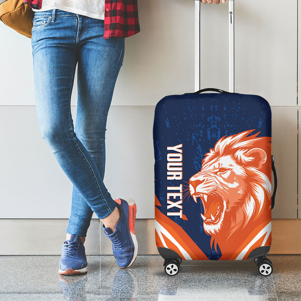 Custom Netherlands 2026 Football Luggage Cover Go Oranje Majestic Lion