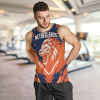 Custom Netherlands 2026 Football Men Tank Top Go Oranje Majestic Lion