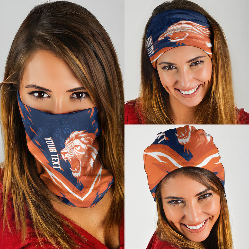 Custom Netherlands 2026 Football Neck Gaiter Go Oranje Majestic Lion
