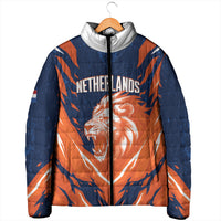 Custom Netherlands 2026 Football Padded Jacket Go Oranje Majestic Lion