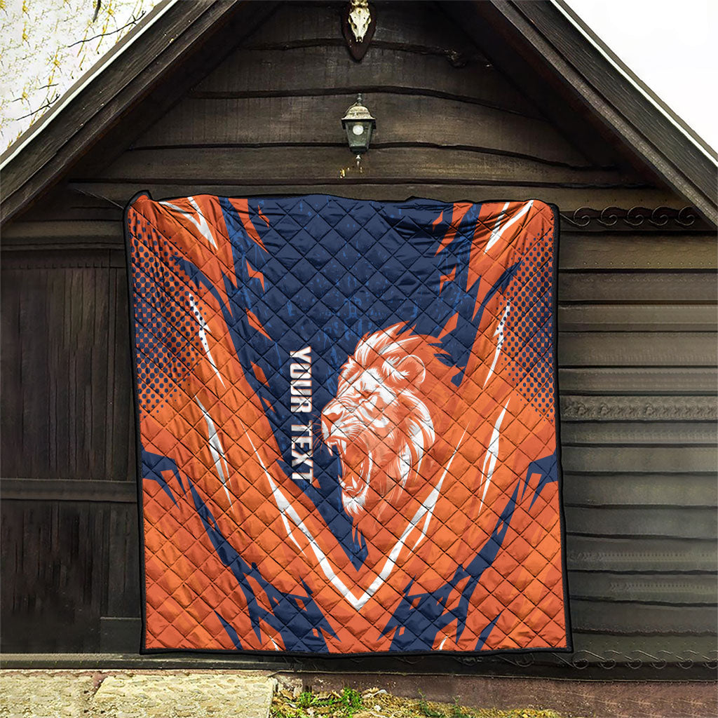Custom Netherlands 2026 Football Quilt Go Oranje Majestic Lion