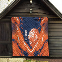 Custom Netherlands 2026 Football Quilt Go Oranje Majestic Lion