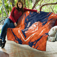 Custom Netherlands 2026 Football Quilt Go Oranje Majestic Lion