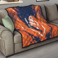 Custom Netherlands 2026 Football Quilt Go Oranje Majestic Lion