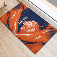Custom Netherlands 2026 Football Rubber Doormat Go Oranje Majestic Lion
