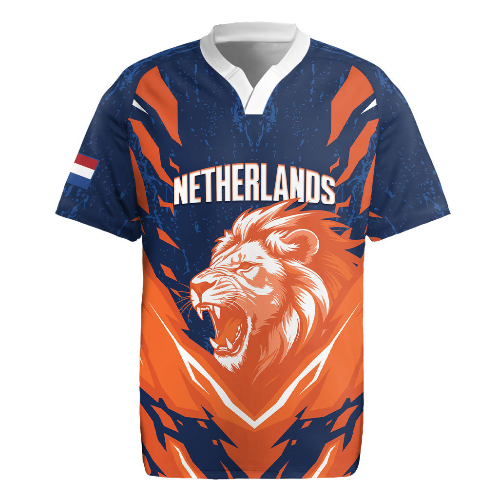 Custom Netherlands 2026 Football Rugby Jersey Go Oranje Majestic Lion