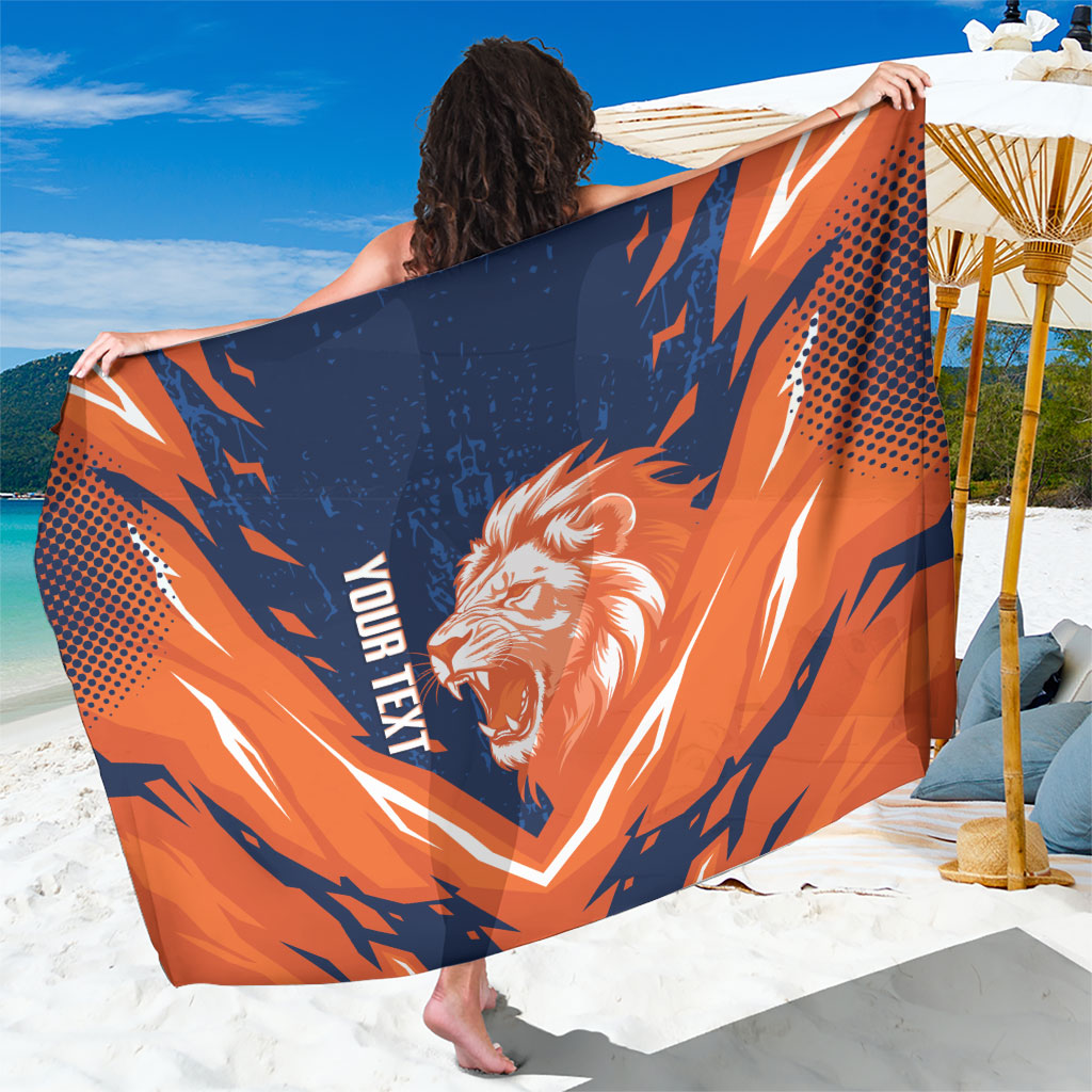 Custom Netherlands 2026 Football Sarong Go Oranje Majestic Lion