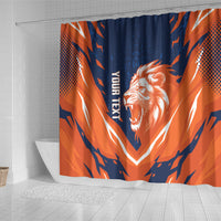 Custom Netherlands 2026 Football Shower Curtain Go Oranje Majestic Lion